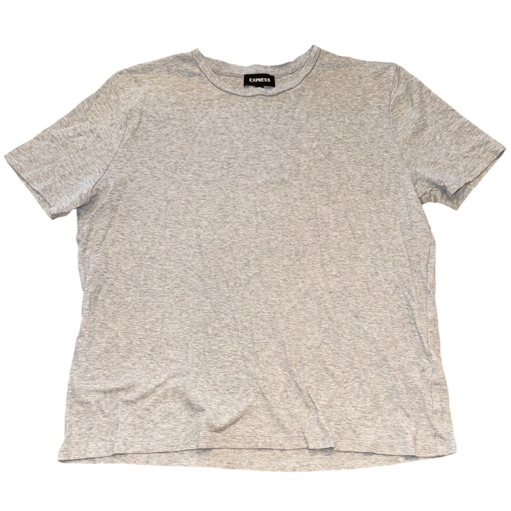 Men’s Express Crew Neck Short Sleeve Gray T Shirt L